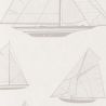 Papier peint vinyle sur intissé marin beige BATEAU AU TRAIT - Rivage par Casadeco - 84021126
