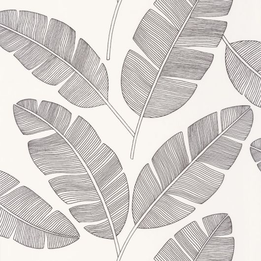 Papier peint vinyle sur intissé végétal noir BANANA TREE - Moonlight par Caselio - 101099007