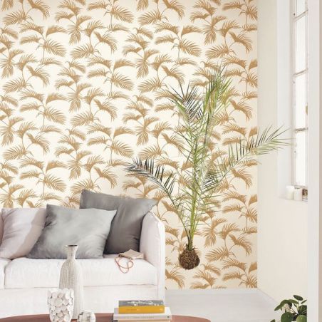 Papier peint intissé végétal or PALM JUNGLE - Moonlight par Caselio - 101250020