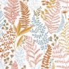 Papier peint intissé végétal ocre, terracotta et bleu WOODLAND - La Forêt par Caselio - 102924366