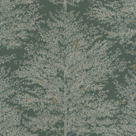 Papier peint intissé végétal vert kaki et or TREE OF LIFE - La Forêt par Caselio - 102977728