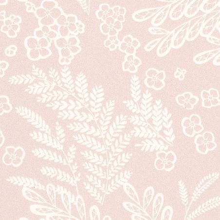 Papier peint vinyle sur intissé floral blanc etSEPTEMBER - Flower Power par Caselio - 101894040