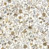 Papier peint vinyle sur intissé floral vert d'eau et camel JARDIN DE GIVERNY - Art of Botany par Caselio - 103000635