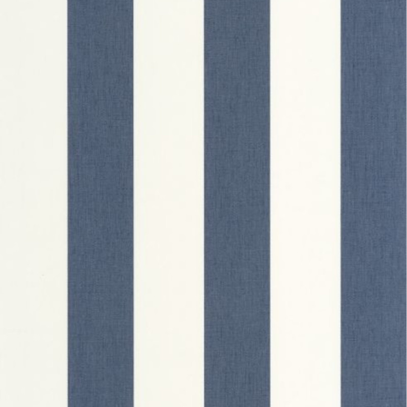Papier peint vinyle sur intissé rayures bleu marine et blanc LINES - Basics par Caselio - 104046387