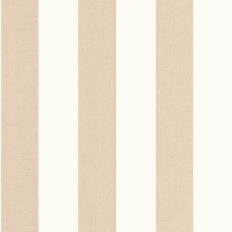 Papier peint vinyle sur intissé rayures beige et blanc LINES - Basics par Caselio - 104041050