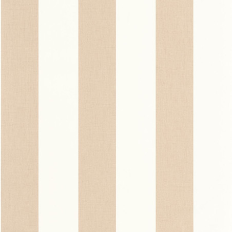 Papier peint vinyle sur intissé rayures beige et blanc LINES - Basics par Caselio - 104041050