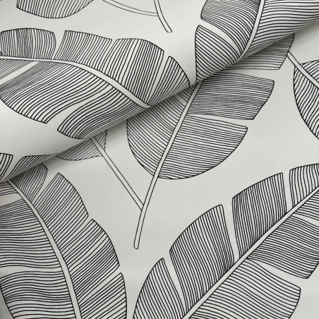 Papier peint vinyle sur intissé végétal noir BANANA TREE - Moonlight par Caselio - 101099007