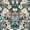 Papier peint intissé floral bleu et vert ROMANTIC FLOWERS - Sélection par Rasch - 581904