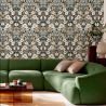 Papier peint intissé floral bleu et vert ROMANTIC FLOWERS - Sélection par Rasch - 581904
