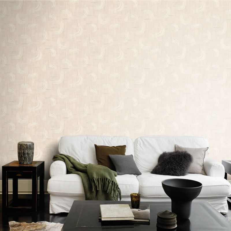 Papier peint intissé géométrique beige GRAPHIC CURVES - Sélection par Rasch - 429046
