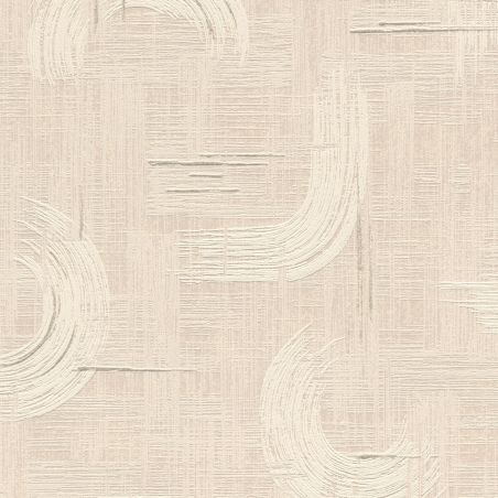Papier peint intissé géométrique beige GRAPHIC CURVES - Sélection par Rasch - 429046