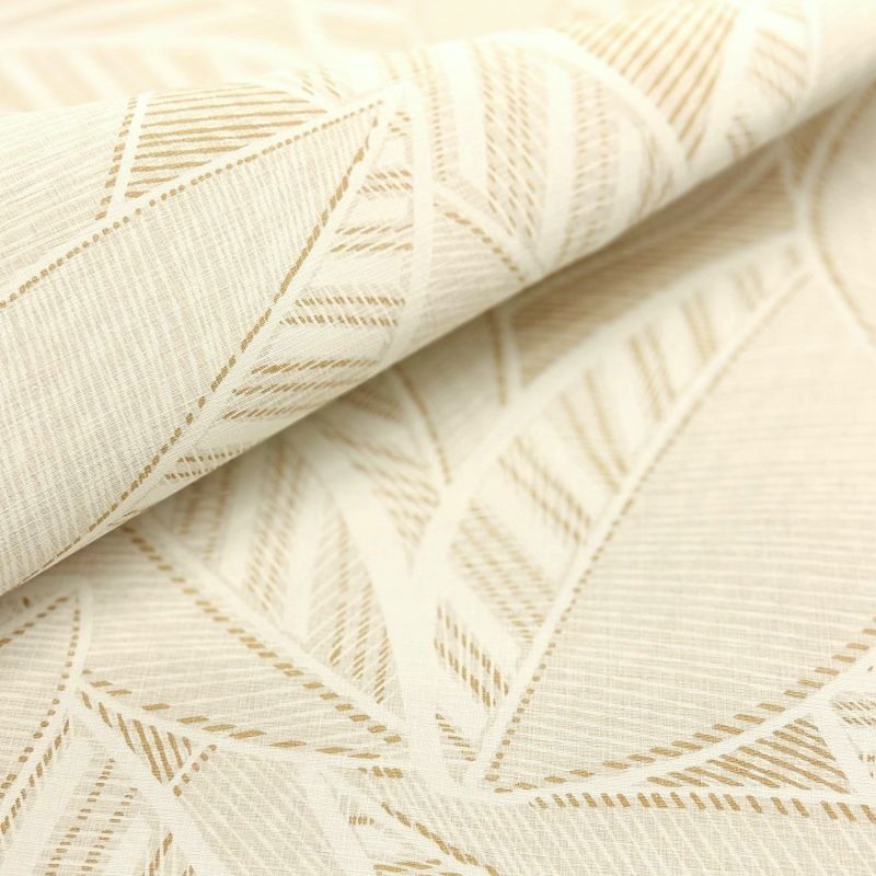Papier peint intissé végétal beige et camel TAPIS DE FEUILLES - Sélection par Rasch - 693492