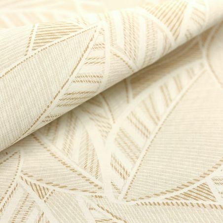 Papier peint intissé végétal beige et camel TAPIS DE FEUILLES - Sélection par Rasch - 693492