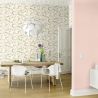 Papier peint intissé floral roseet vert FLEURS BUCOLIQUES - Sélection par Rasch - 582215