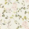Papier peint intissé floral roseet vert FLEURS BUCOLIQUES - Sélection par Rasch - 582215