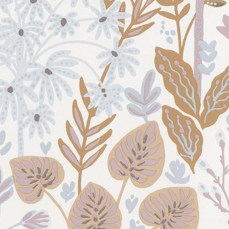 Papier peint intissé végétal bleu et terracotta HOPE - Hygge par Caselio - 100594811