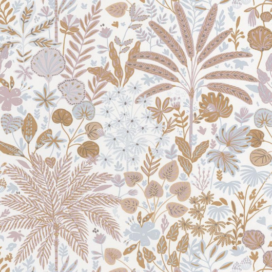 Papier peint intissé végétal bleu et terracotta HOPE - Hygge par Caselio - 100594811