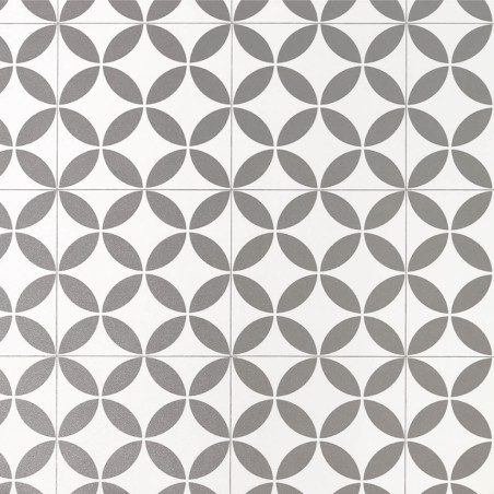 Sol Vinyle/PVC - 2m - carrelage origami blanc et gris MAGALI T91 - Essential Bingo par IVC