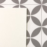 Sol Vinyle/PVC - 2m - carrelage origami blanc et gris MAGALI T91 - Essential Bingo par IVC