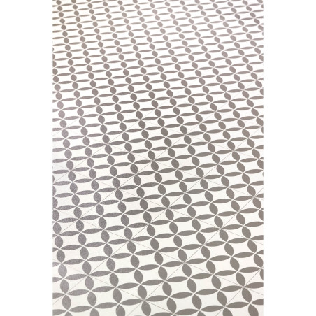 Sol Vinyle/PVC - 2m - carrelage origami blanc et gris MAGALI T91 - Essential Bingo par IVC