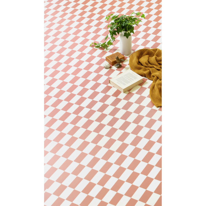 Sol Vinyle/PVC - 2m - carrelage vieux rose et blanc TARIFA 514 - Essential Primo par IVC