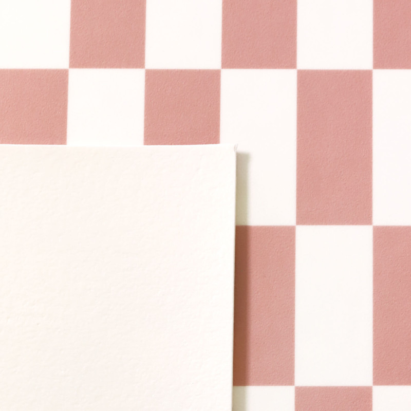 Sol Vinyle/PVC - 2m - carrelage vieux rose et blanc TARIFA 514 - Essential Primo par IVC