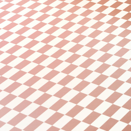 Sol Vinyle/PVC - 2m - carrelage vieux rose et blanc TARIFA 514 - Essential Primo par IVC