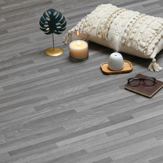 Sol Vinyle/PVC - 3m - parquet gris anthracite - FELICE 598 - Essential Bingo par IVC