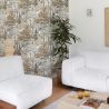 Papier peint intissé végétal beige et noir FOREST- Karuna par Grandeco - A76301