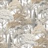 Papier peint intissé végétal beige et noir FOREST- Karuna par Grandeco - A76301