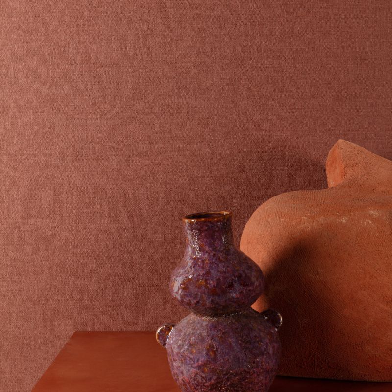 Papier peint vinyle sur intissé uni terracottaSTRUCTURED WALLS - Grandeco Walls par Grandeco - a84926