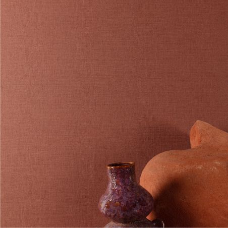Papier peint vinyle sur intissé uni terracottaSTRUCTURED WALLS - Grandeco Walls par Grandeco - a84926
