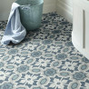 Sol Vinyle/PVC - 3m - carreaux de ciment bleu et gris ELEANOR 575 Texas New par IVC