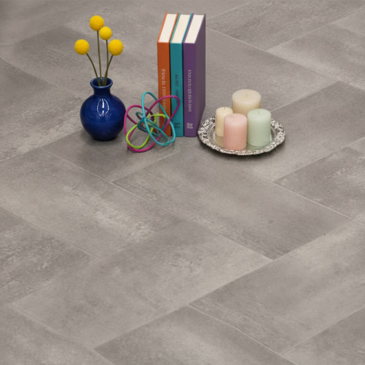 Sol Vinyle/PVC - 3m - carrelage gris BALBAO 592 - Essential Start par IVC