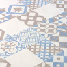Sol Vinyle/PVC - 2m - carreaux de ciment bleu et beige AMADORA 171M Ultra par Beauflor