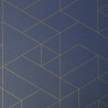 Sol Vinyle/PVC - 2m - géométrique bleu roi et motif ocre JESTER 578 - Essential Bingo par IVC
