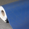 Sol Vinyle/PVC - 2m - géométrique bleu roi et motif ocre JESTER 578 - Essential Bingo par IVC