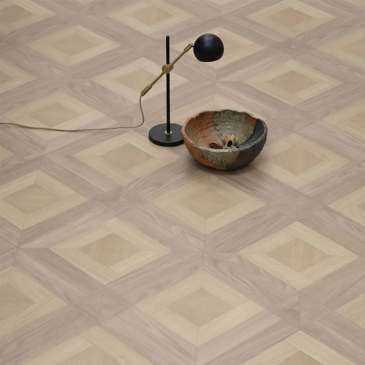 Sol Vinyle/PVC - 4m - parquet de Versailles chêne blond et chêne moyen HELMSLEY 611M - Optima Tex-style par Beauflor