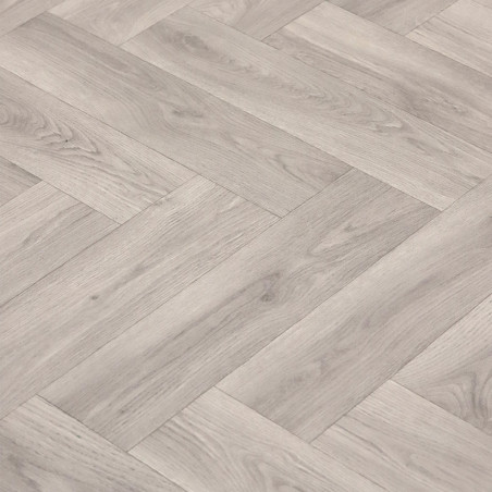 Sol Vinyle/PVC - 4m - parquet chevron chêne gris GIULIANO 582 - Superior Comfitex par IVC