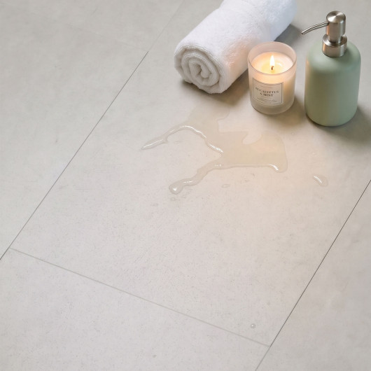Sol Vinyle/PVC - Dalle clipsable - Carrelage effet Béton Gris - Click Deluxe par Cando