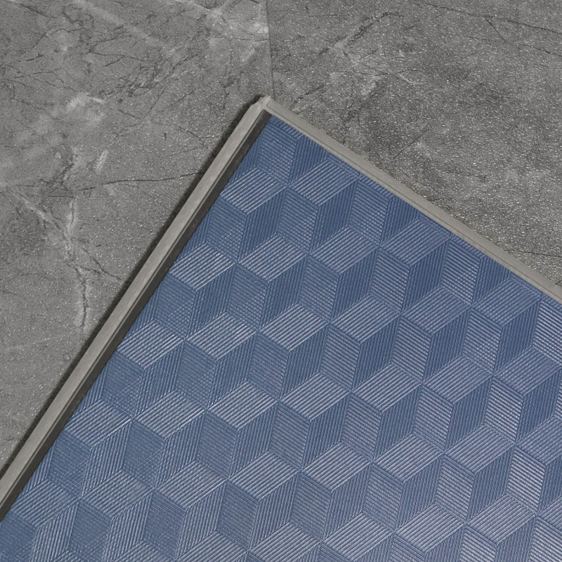 Sol Vinyle/PVC - Dalle clipsable - Carrelage marbré anthracite GRAPHITE - Origine par Mildecor