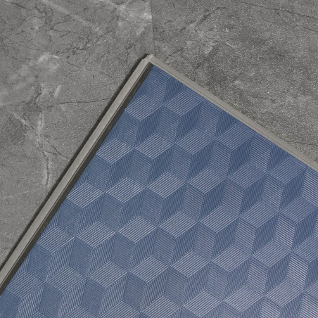 Sol Vinyle/PVC - Dalle clipsable - Carrelage marbré anthracite GRAPHITE - Origine par Mildecor