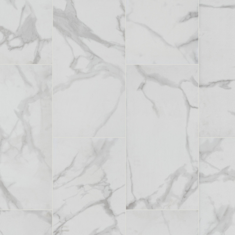 Sol Vinyle/PVC - Dalle clipsable - Carrelage marbré blanc PURE MARBLE SNOW - Invictus Primuspar Associated Weavers