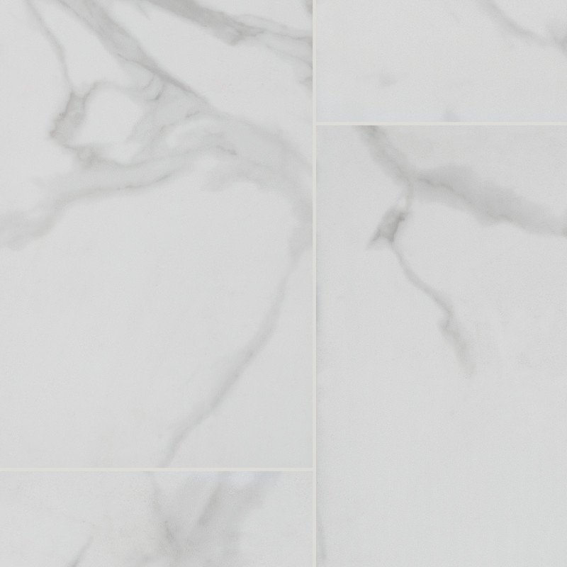Sol Vinyle/PVC - Dalle clipsable - Carrelage marbré blanc PURE MARBLE SNOW - Invictus Primuspar Associated Weavers