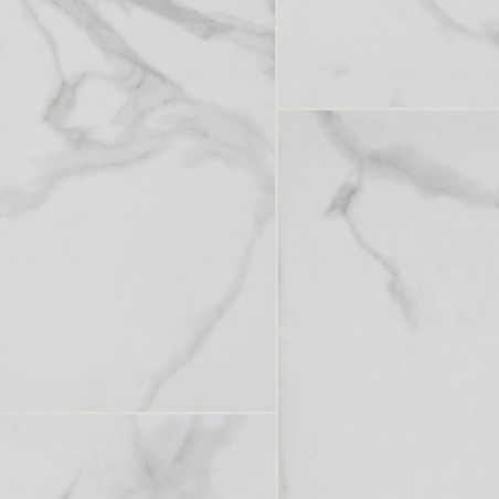 Sol Vinyle/PVC - Dalle clipsable - Carrelage marbré blanc PURE MARBLE SNOW - Invictus Primuspar Associated Weavers