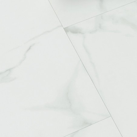 Sol Vinyle/PVC - Dalle clipsable - Carrelage marbré blanc PURE MARBLE SNOW - Invictus Primuspar Associated Weavers