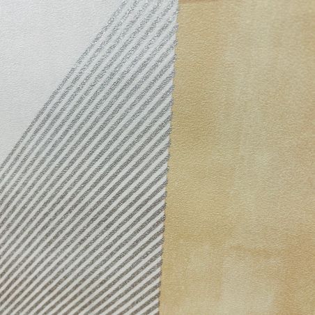 Papier peint vinyle sur intissé géométrique jaune, ocre et rose ZEBRA - Séjours et Chambres par Lutèce - 11220103