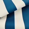 Papier peint vinyle sur intissé géométrique bleu marine et blanc RAYURE XL - Cuisines et Bains par Lutèce - 51231611