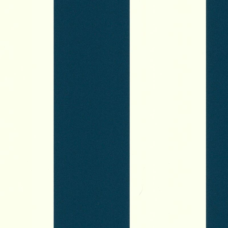 Papier peint vinyle sur intissé géométrique bleu marine et blanc RAYURE XL - Cuisines et Bains par Lutèce - 51231611