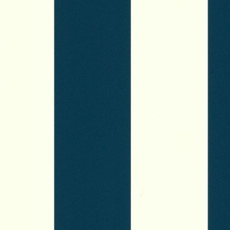 Papier peint vinyle sur intissé géométrique bleu marine et blanc RAYURE XL - Cuisines et Bains par Lutèce - 51231611